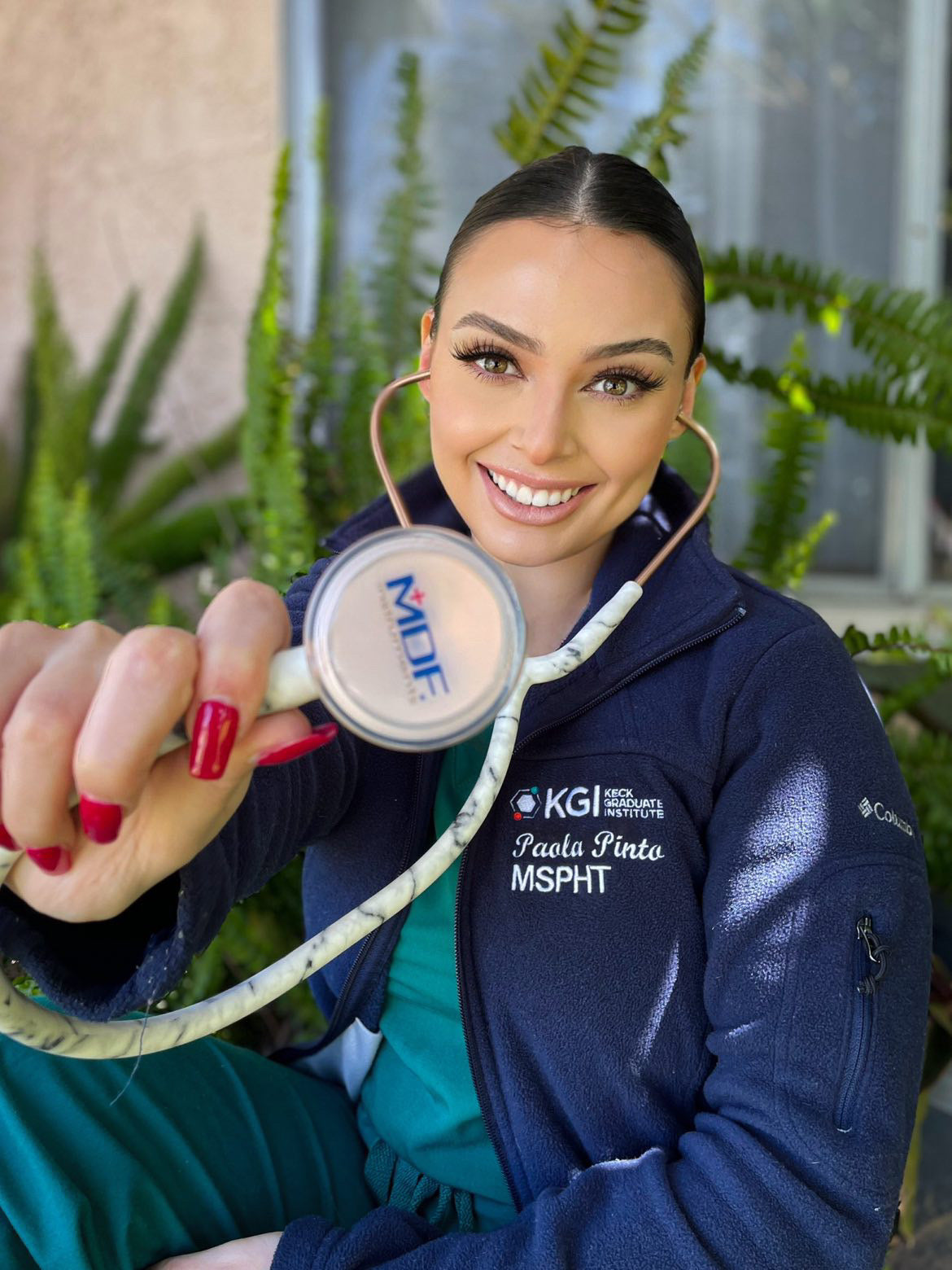 ProCardial® Titan Erwachsenen Kardiologie Stethoskope + Etui- Marmor /Roségold