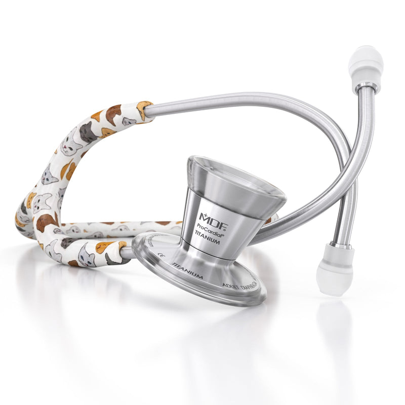 ProCardial® Titan Erwachsenen Kardiologie Stethoskope -Purrfect (Catprint)