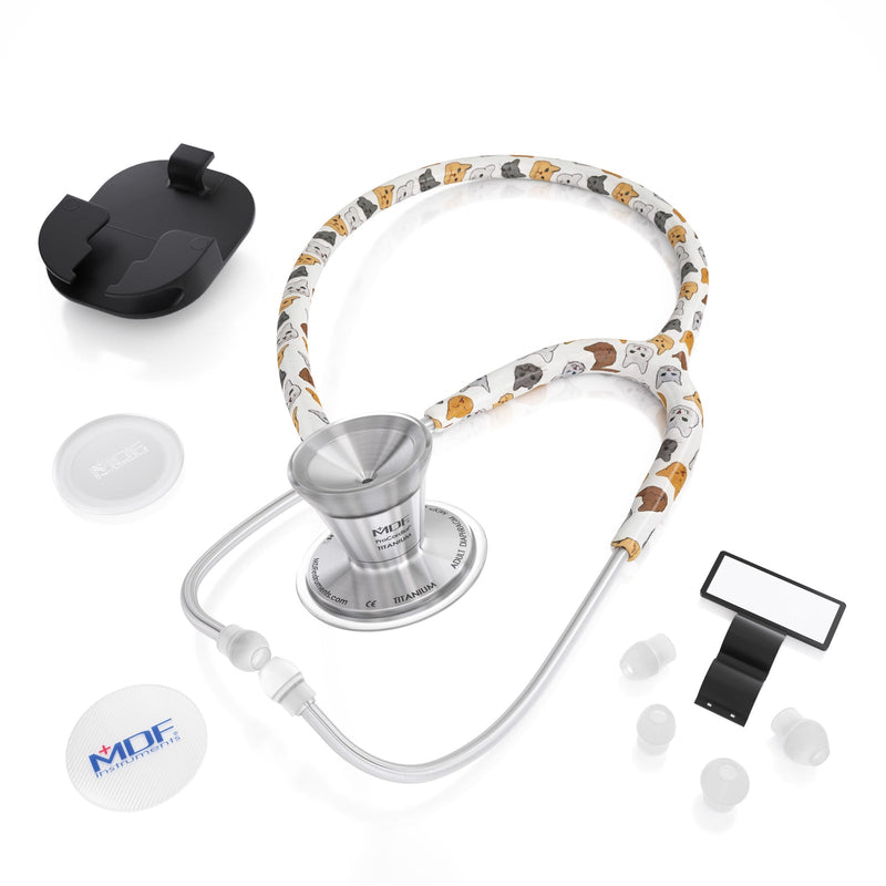 ProCardial® Titan Erwachsenen Kardiologie Stethoskope -Purrfect (Catprint)