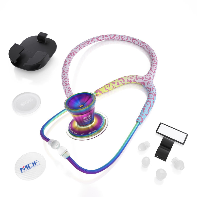ProCardial® Titan Erwachsenen Kardiologie Stethoskope - Leopard /Kaleidoskop