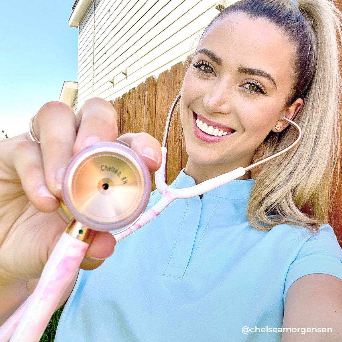 ProCardial® Titan Kardiologie  Stethoskop - Georgia Pink Mamor/ Roségold