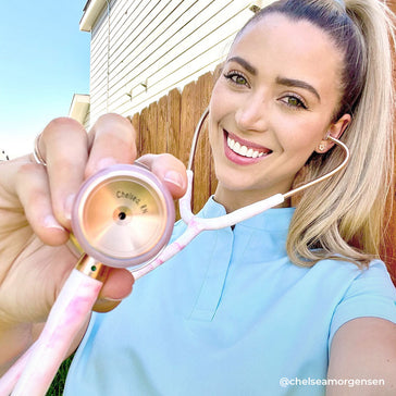 ProCardial® Titan Kardiologie  Stethoskop - Georgia Pink Mamor/ Roségold