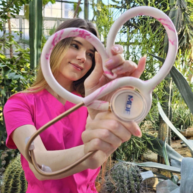 ProCardial® Titan Kardiologie  Stethoskop - Georgia Pink Mamor/ Roségold