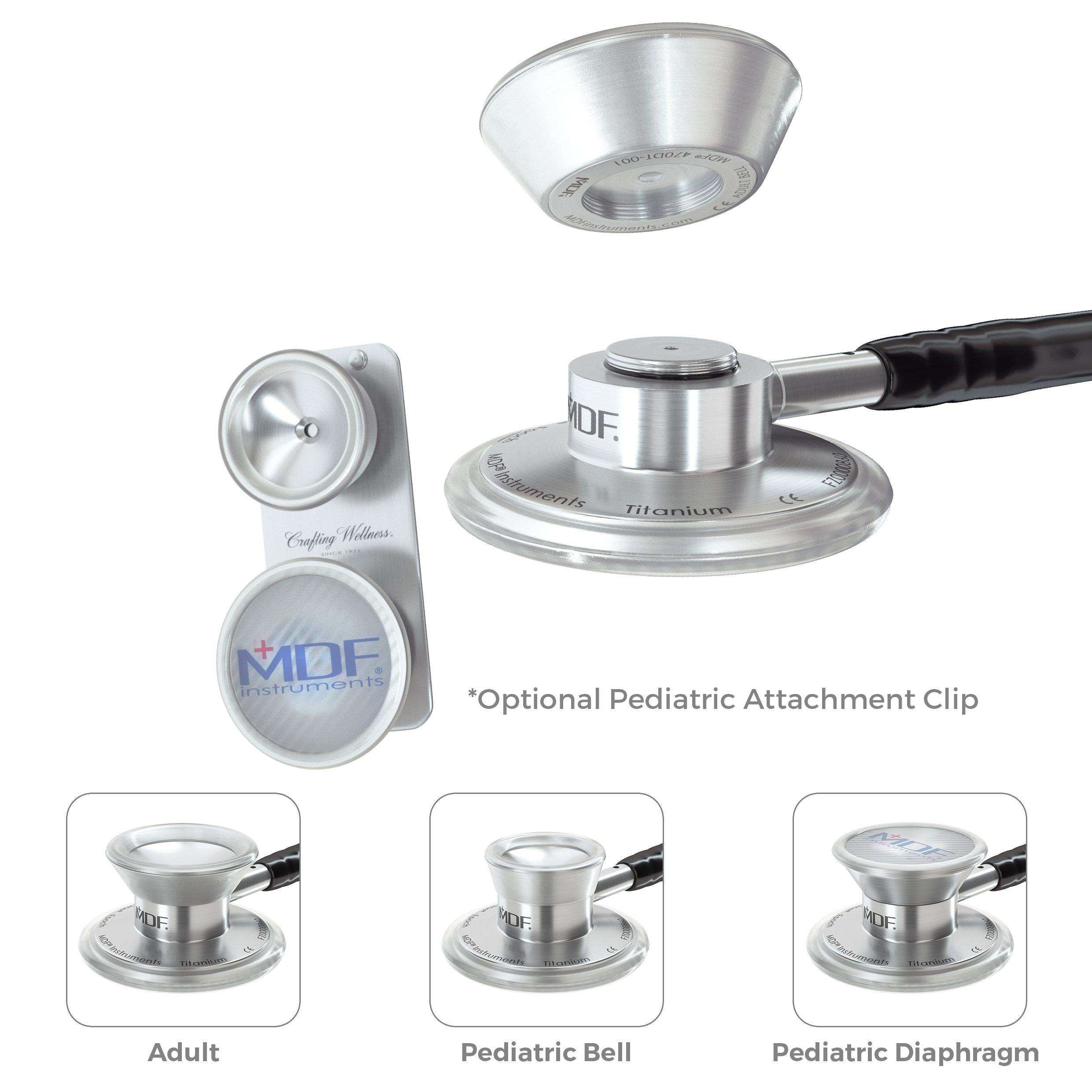 Pädiatrieaufsatz mit Clip - für MD ONE Epoch Titan-Stethoskop - silbern - Offizielle Website von MDF Instruments Germany