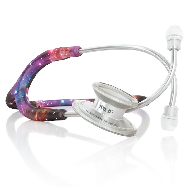 MDF® MD One® - Premium Doppelkopf-Stethoskop aus rostfreiem Stahl - Silbern / Galaxis