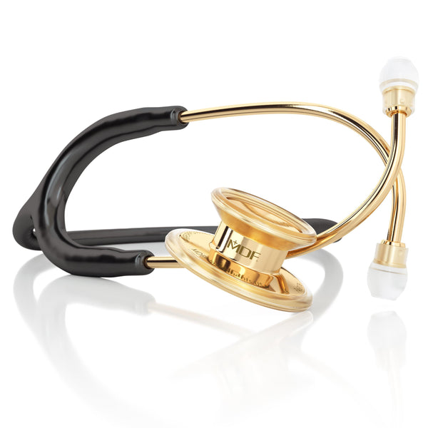 MDFå¨ MD Oneå¨ Adult Stainless Steel Stethoscope - K Gold - Black