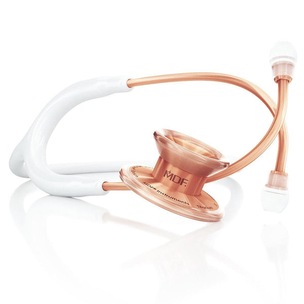 MD Oneå¨ Epochå¨ Titanium Adult Stethoscope - White/Rose Gold - MDF Instruments Official Store - No - Stethoscope