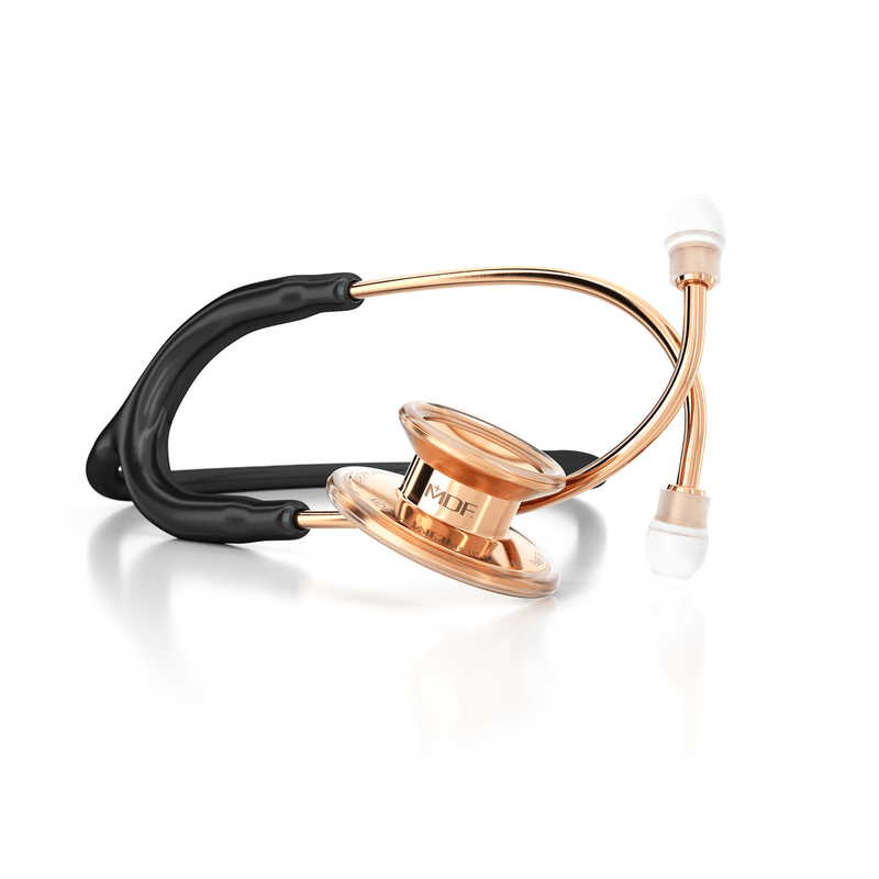 MD One® Erwachsenen Stethoskop-Schwarz/Roségold - Offizielle Website von MDF Instruments Germany