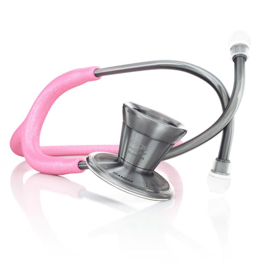 ProCardialå¨ Titanium Cardiology Stethoscope - Light Pink Glitter/Metalika - MDF Instruments Official Store - No - Stethoscope