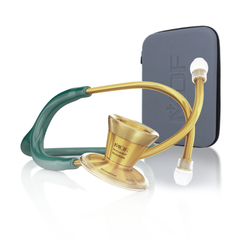 ProCardial® Titan Erwachsenen Kardiologie Stethoskop+Etui - Grün/Gold