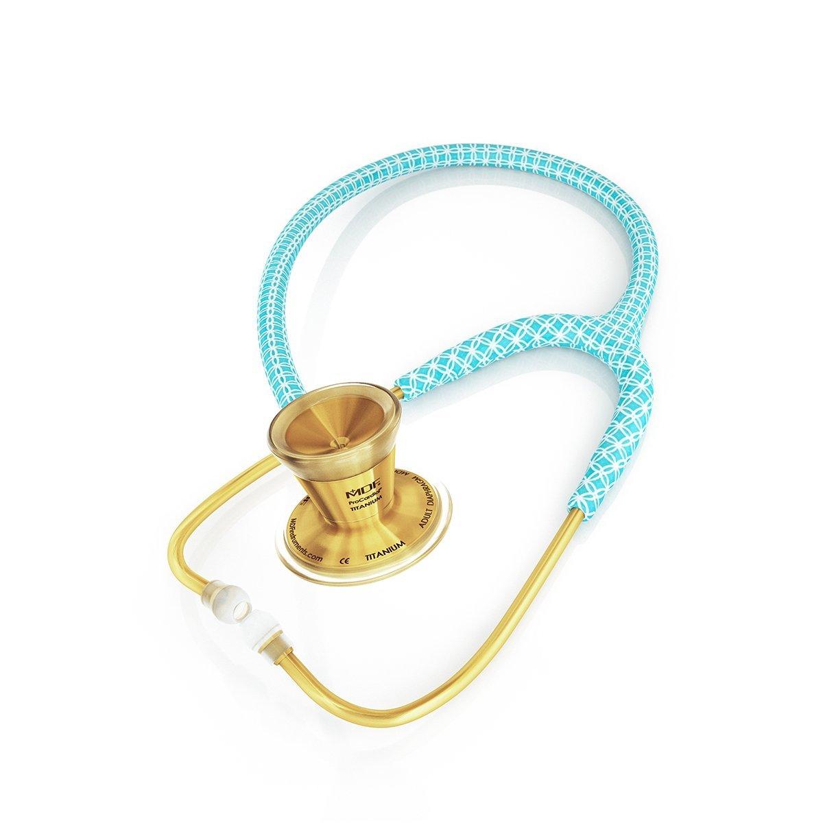 Tiffany Blue Gold MDF Cardiology Stethoscope