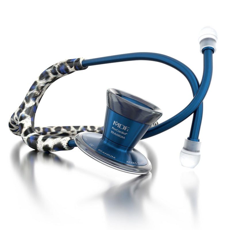 ProCardial® Titan Erwachsenen Kardiologie Stethoskop +Etui -Schneeleopard/ Capridium