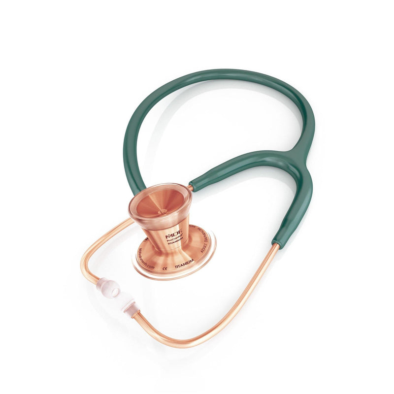 ProCardial® Titan Erwachsenen Kardiologie Stethoskop + Etui - smaragdgrün/Roségold